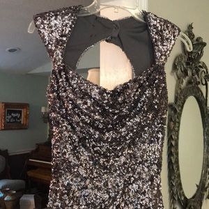 Sherri Hill silver dress